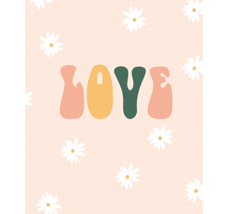 Store enrouleur phrases motif floral d'amour - TenStickers