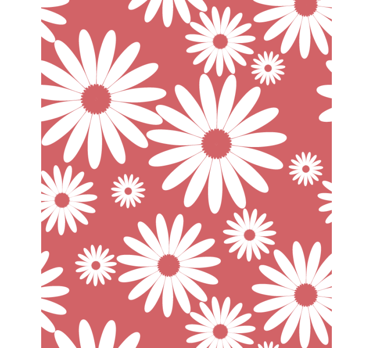 Stores enrouleurs fleurs et plantes motif marguerite blanche - TenStickers