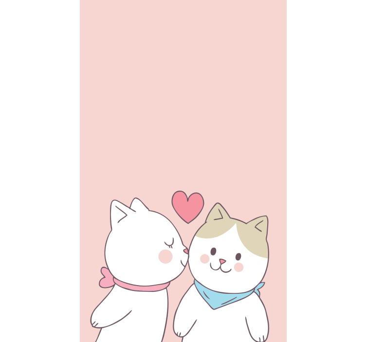 Store enrouleur animaux couple de chats mignons - TenStickers