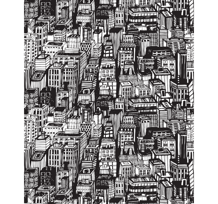 Stores avec des dessins Horizon de new york reflété - TenStickers