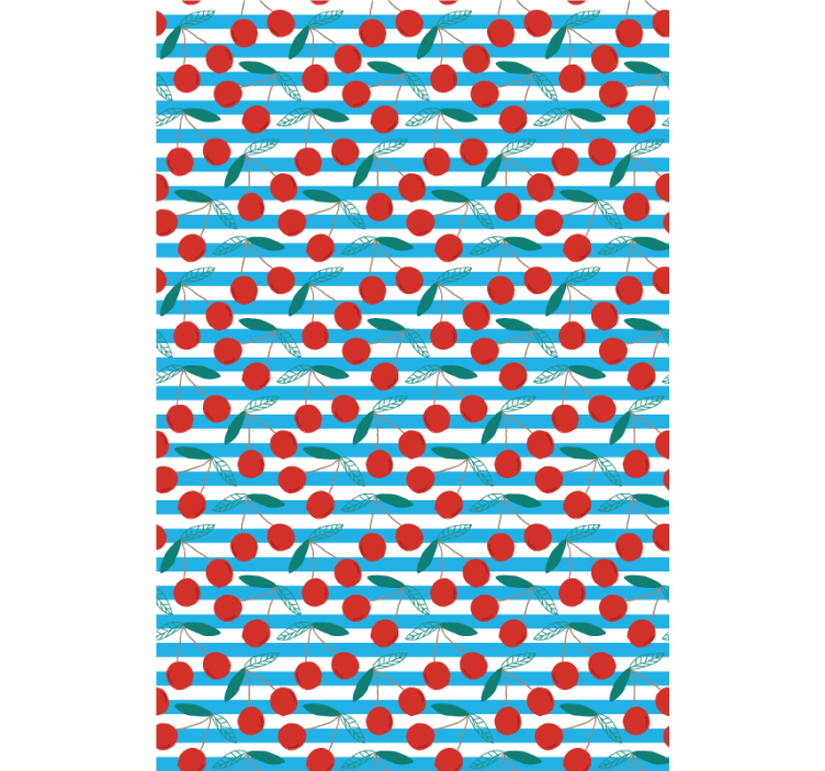 Stores avec fruits et légumes Rayures bleu cerise - TenStickers