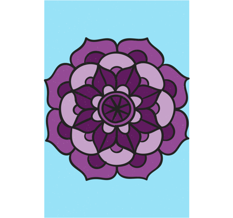 Store enrouleur motif fleur fleur violette complexe - TenStickers