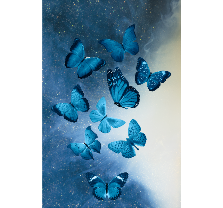Store enrouleur papillon motif volant bleu - TenStickers