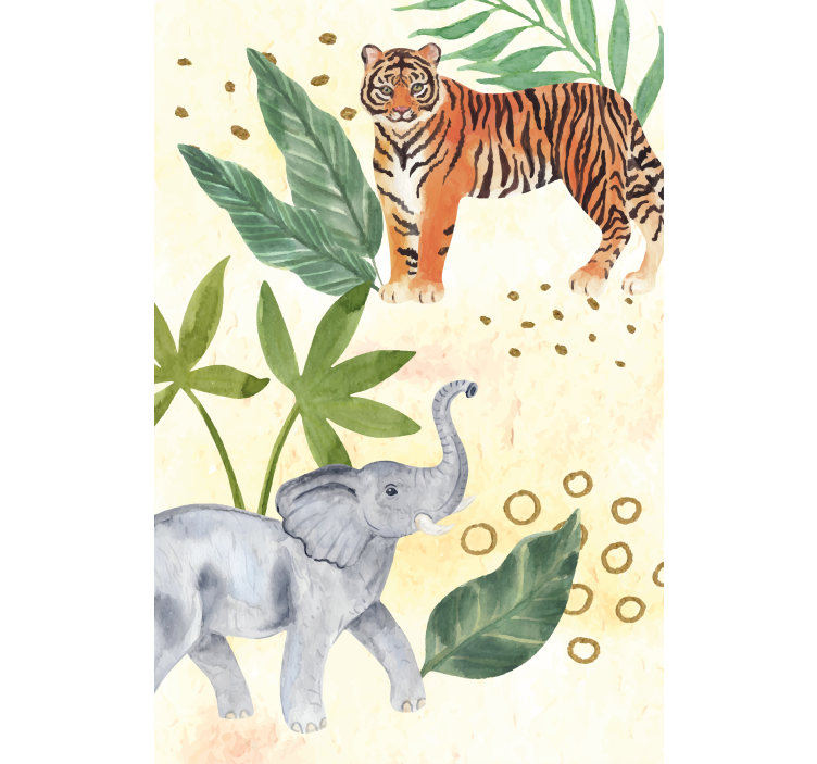 Store enrouleur pour chambre enfant animaux tropicaux - TenStickers