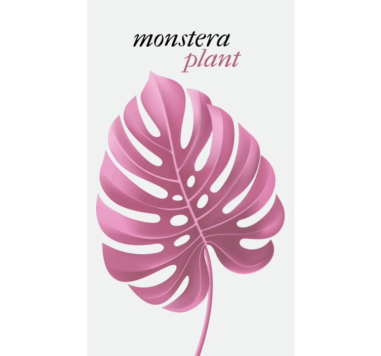 Stores enrouleurs fleurs et plantes plante monstera rose - TenStickers