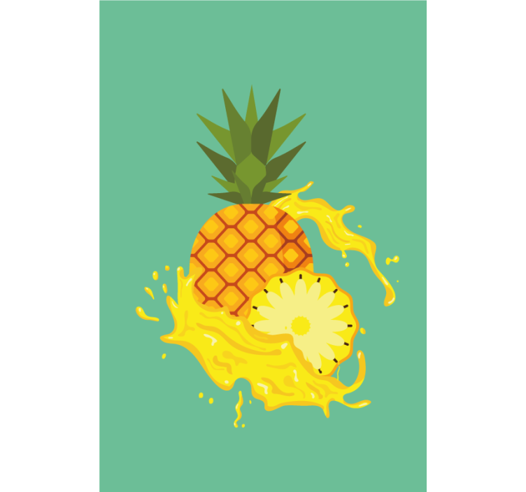 Store enrouleur fruits et légumes éclaboussures d'ananas - TenStickers