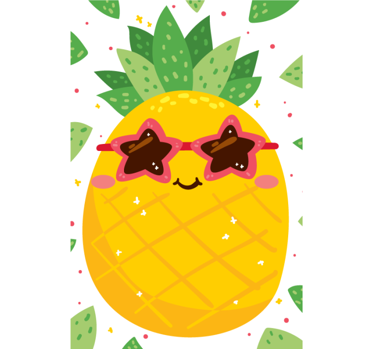 Stores ananas avec des lunettes de soleil roses - TenStickers