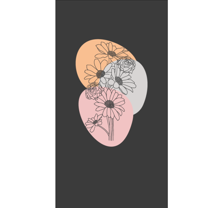 Stores enrouleurs fleurs et plantes motifs abstraits - TenStickers