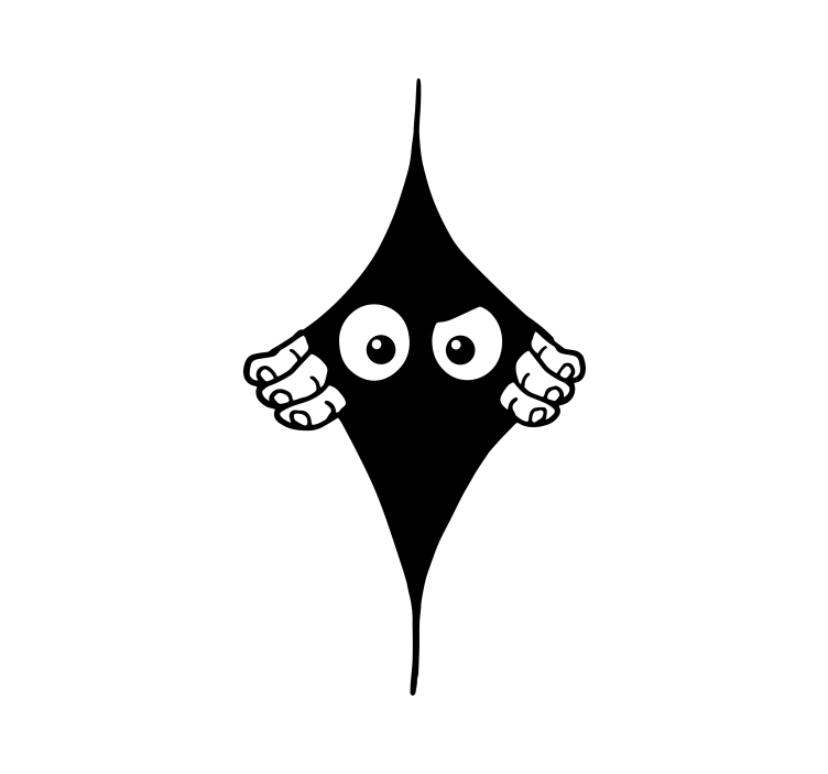 Stores originaux Yeux furtifs monochromes drôles - TenStickers