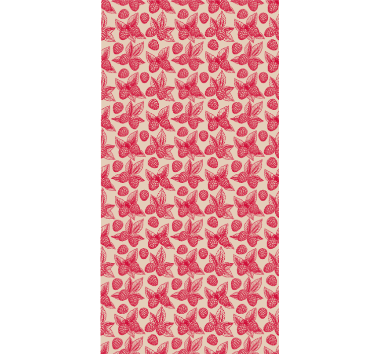 Store enrouleur fruits et légumes motif feuilles framboise - TenStickers