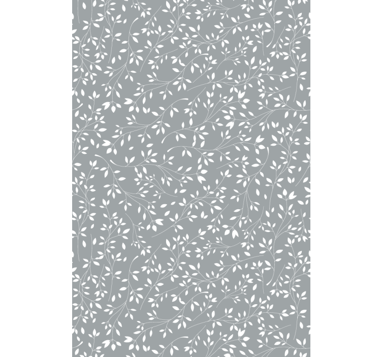 Store roulant gris et blanc à motifs de fleurs - TenStickers