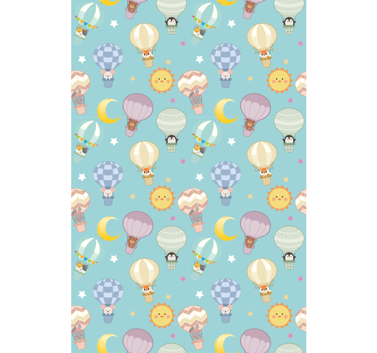 Store enrouleur pour chambre enfant montgolfières et soleils - TenStickers