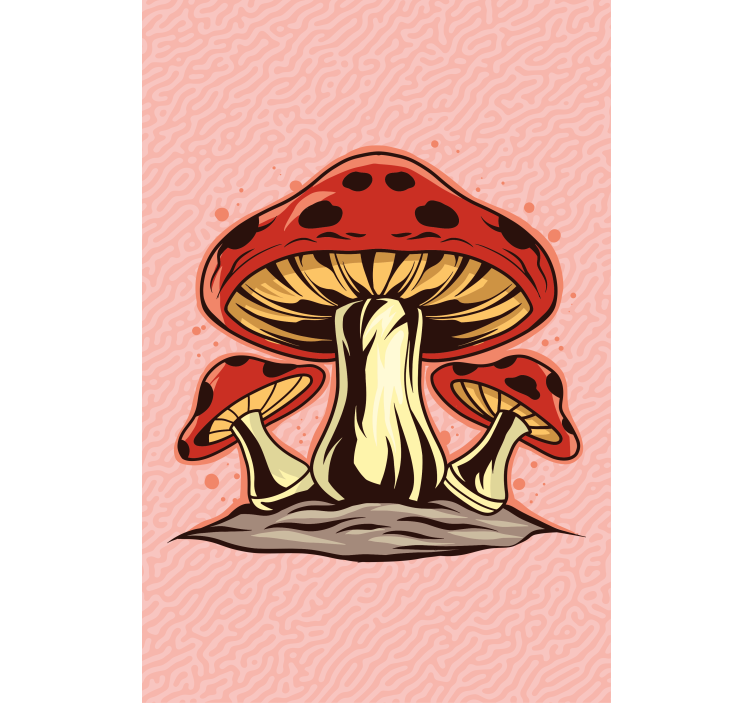 Stores enrouleurs fleurs et plantes trio de champignons vifs - TenStickers