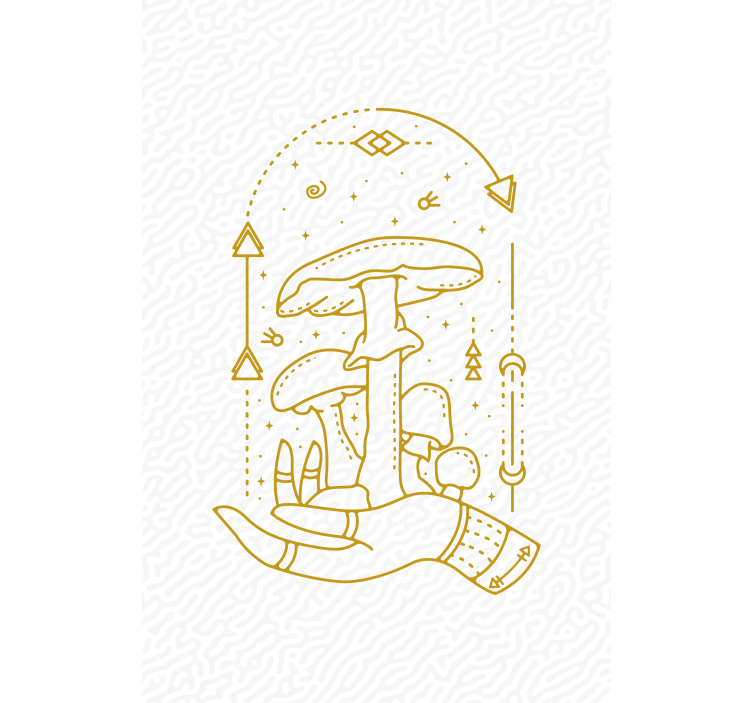 Stores enrouleurs fleurs et plantes main champignon - TenStickers