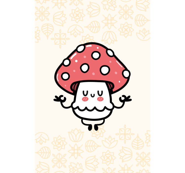 Stores enfants Champignon heureux mignon - TenStickers