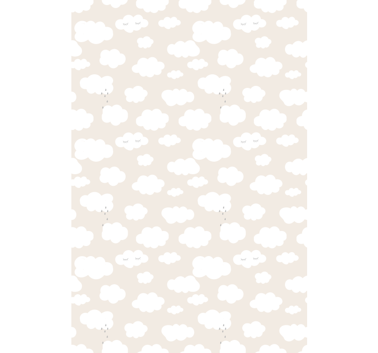 Stores nuages Fond beige avec pleurs - TenStickers