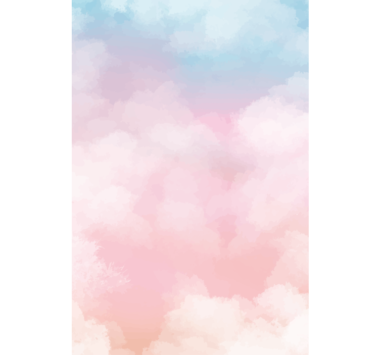 Stores nuages Texture bleu clair et rose - TenStickers