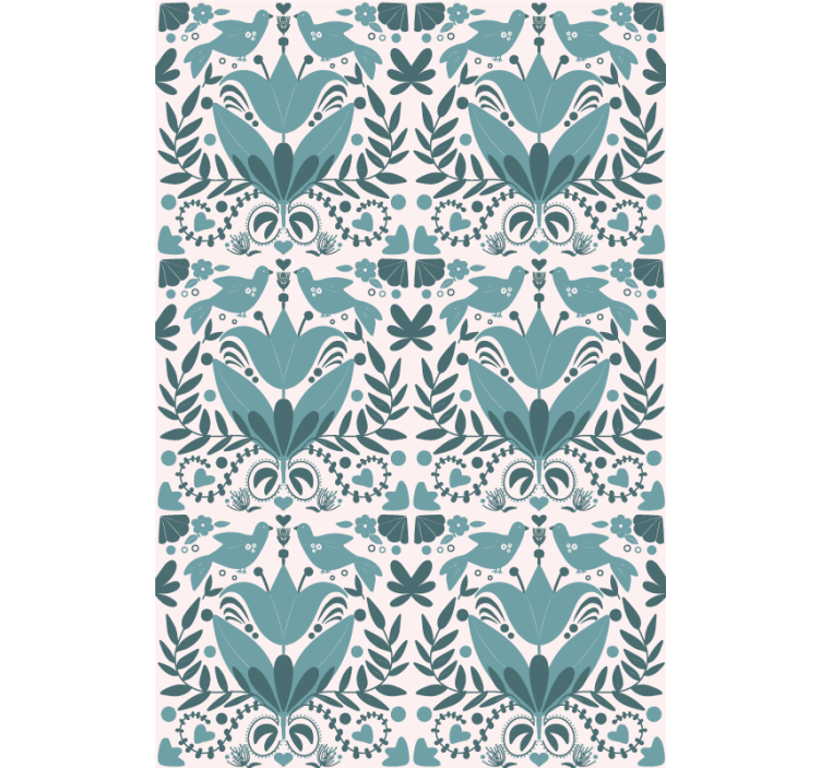 Stores enrouleurs fleurs et plantes modèle avec des oiseaux - TenStickers