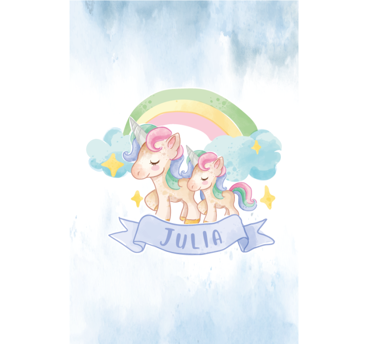 Store enrouleur pour chambre enfant aventure de licorne - TenStickers