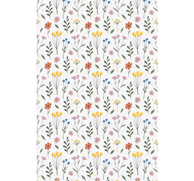 Stores enrouleurs fleurs et plantes motif botanique blanc - TenStickers