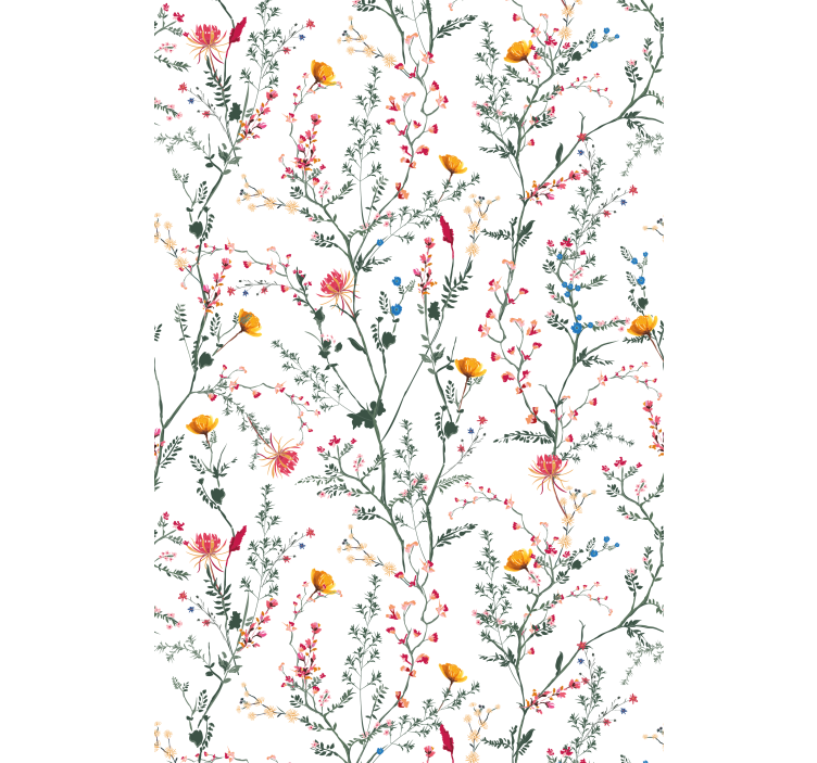 Stores enrouleurs fleurs et plantes motif oiseaux fleuris - TenStickers