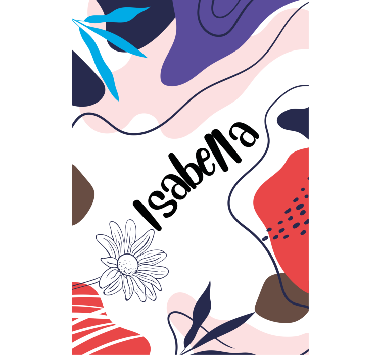 Store enrouleur moderne motif de nom floral - TenStickers