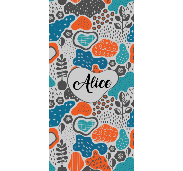 Store enrouleur pour chambre ado conception de nom abstrait - TenStickers