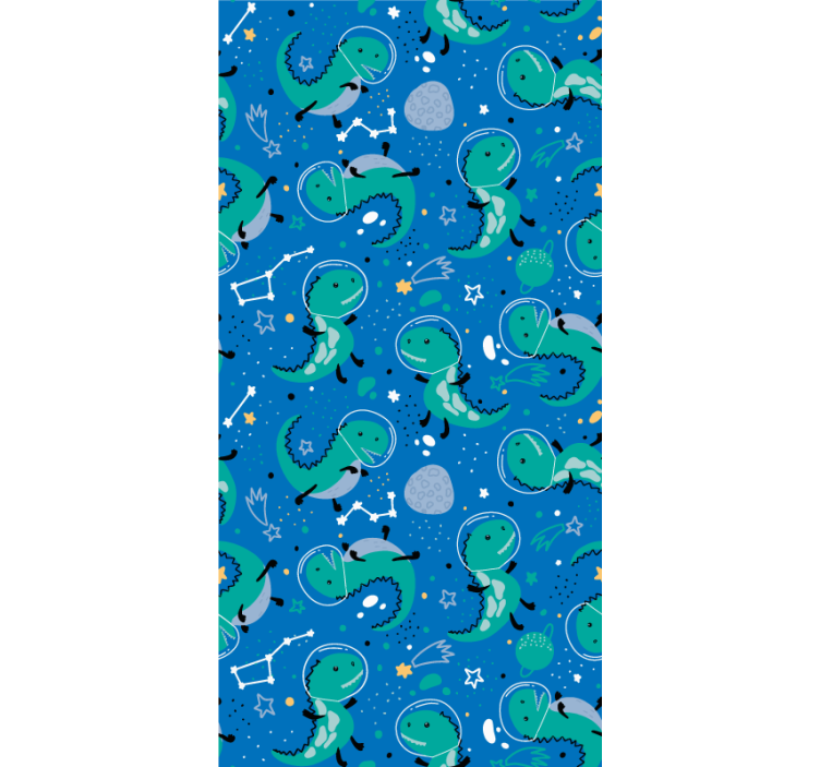 Stores enfants Dinosaures drôles avec des planètes - TenStickers