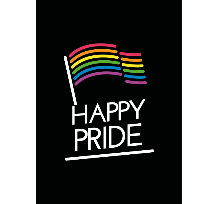 Store enrouleur phrases message du drapeau arc-en-ciel - TenStickers