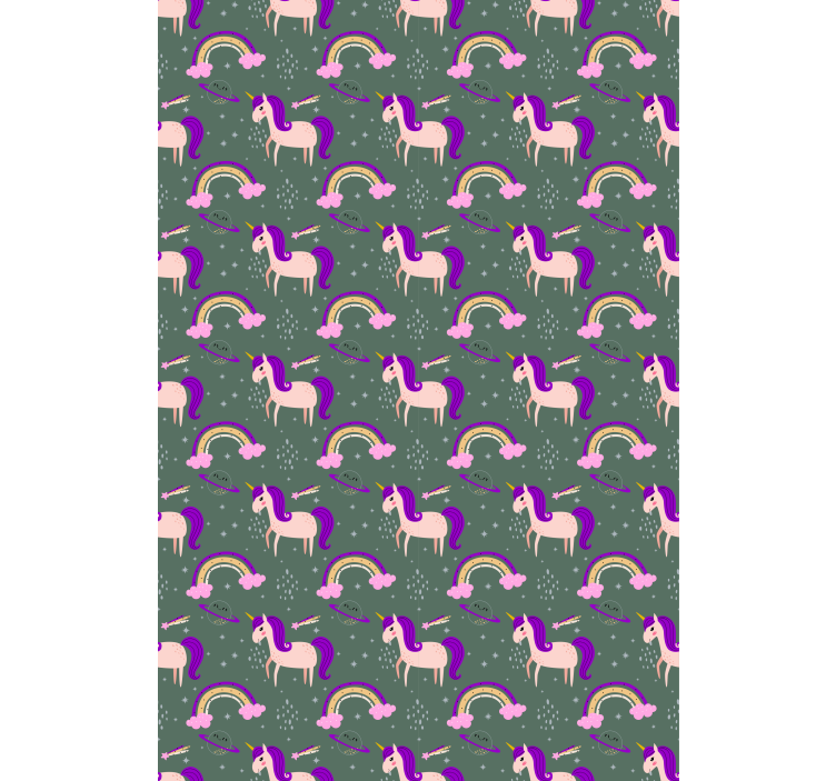 Store enrouleur pour chambre enfant motif licorne violette - TenStickers