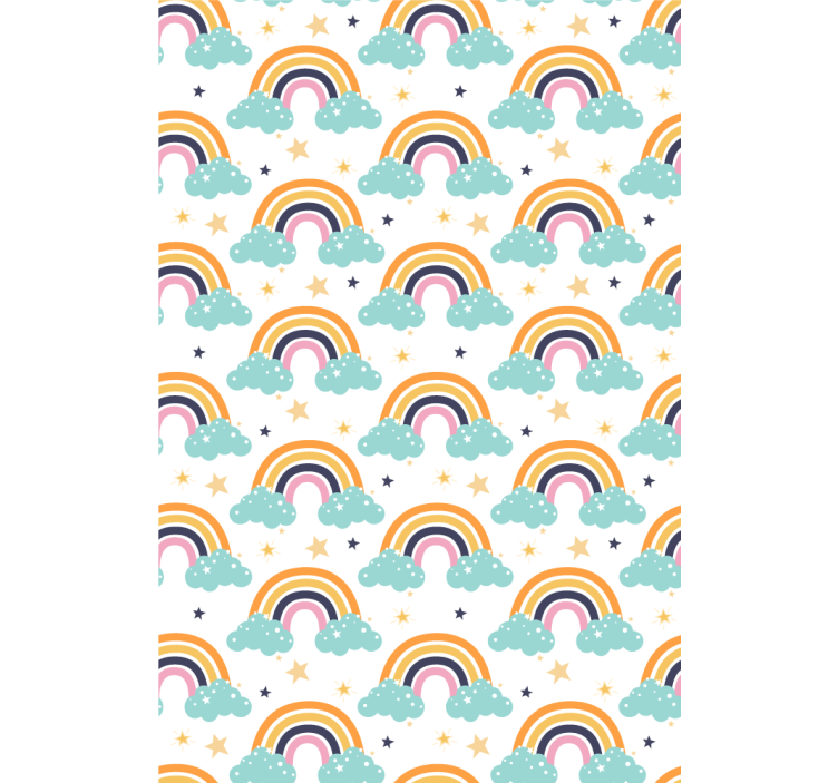 Store enrouleur pour chambre enfant arcs-en-ciel et nuages - TenStickers