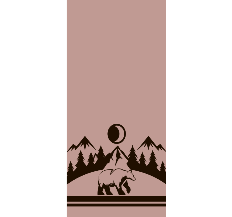 Store enrouleur animaux ours et montagnes - TenStickers