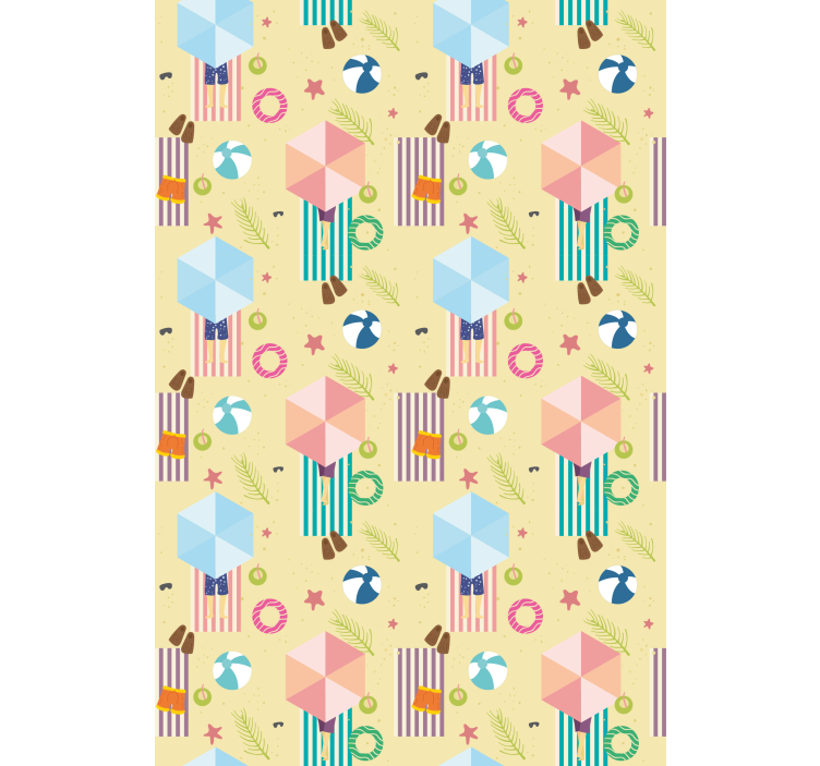 Store enrouleur amusant motif de parasol de plage - TenStickers