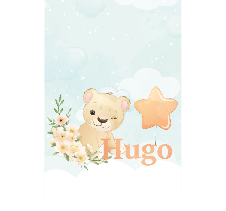 Store enrouleur chambre bébé lionceau personnalisé - TenStickers