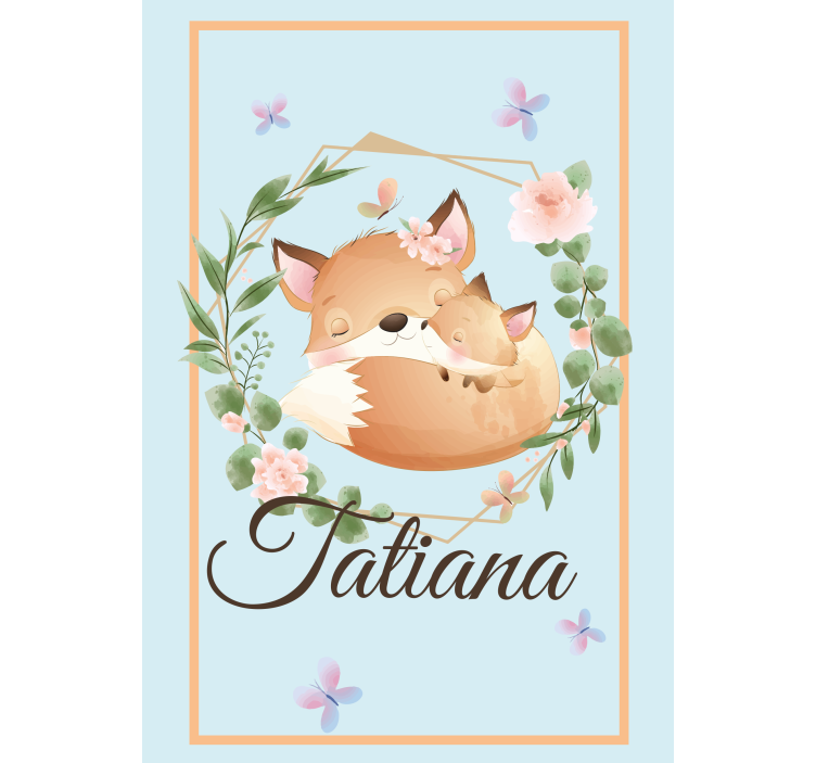 Stores bébés Animaux mignons renard avec nom - TenStickers