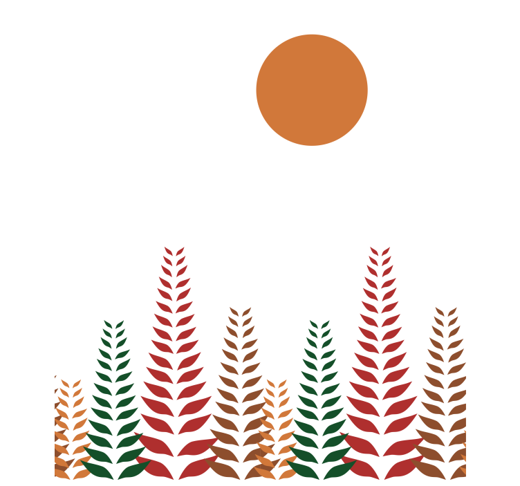 Store enrouleur moderne feuillage rétro et soleil - TenStickers