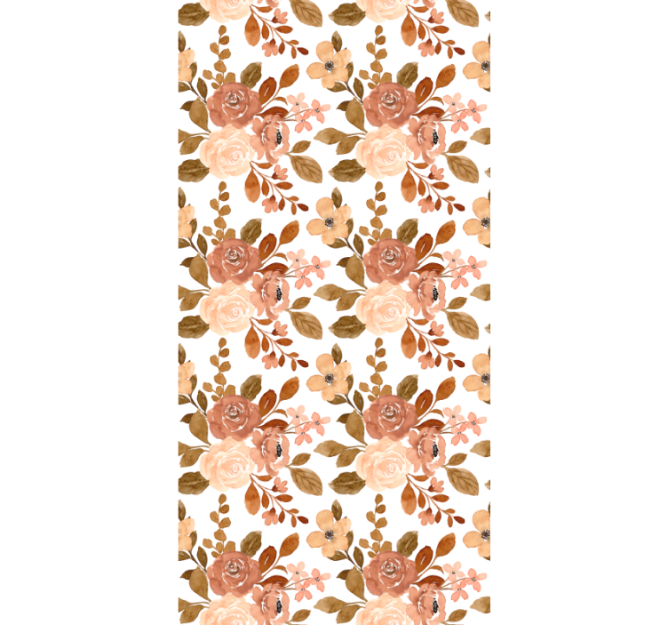 Store enrouleur motif fleur beige romantique - TenStickers
