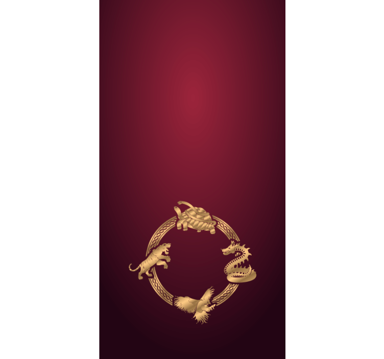 Store enrouleur animaux créatures dorées ornées - TenStickers