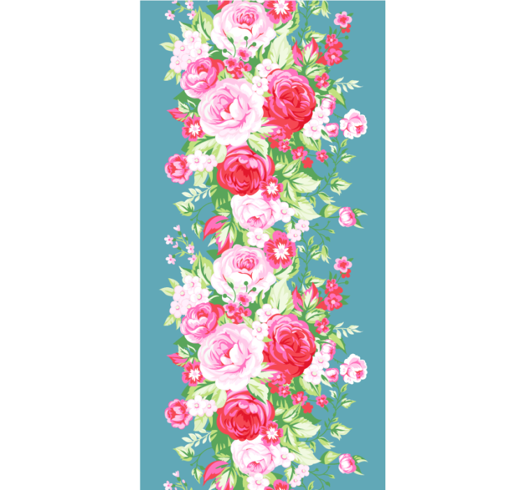 Store enrouleur motif fleur roses et fleurs - TenStickers