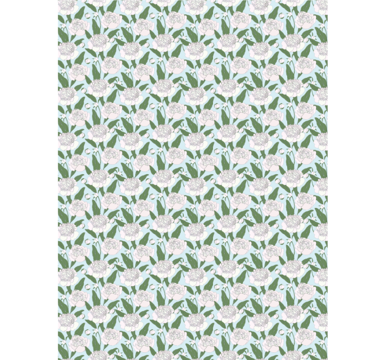 Stores enrouleurs fleurs et plantes motif pivoine blanche - TenStickers