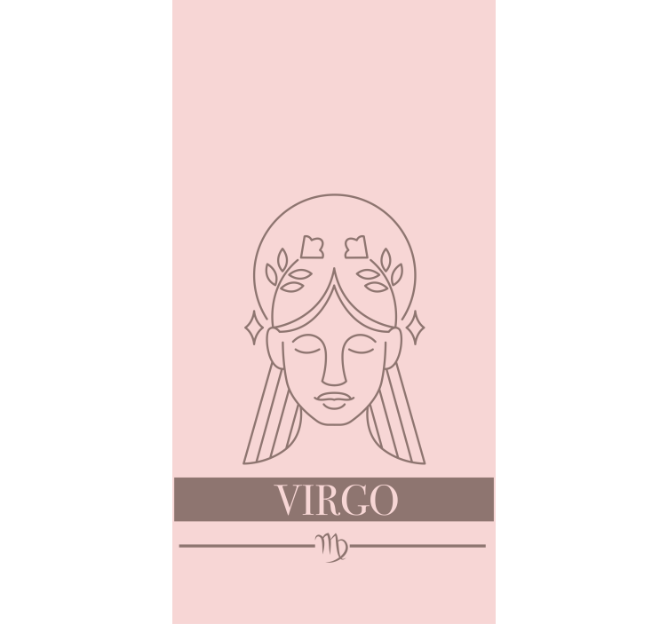 Store enrouleur autres design carte zodiacale vierge rose - TenStickers