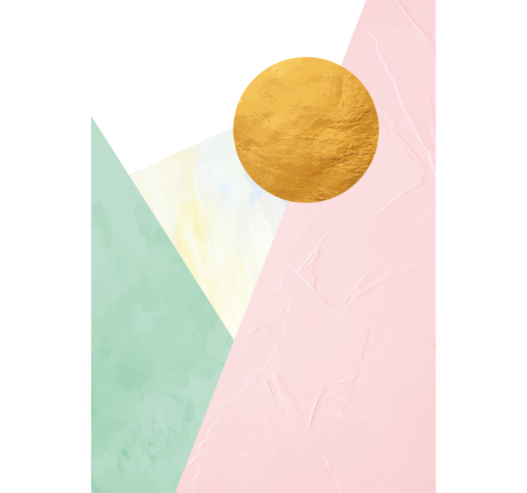 Store enrouleur moderne conception de cercle doré - TenStickers