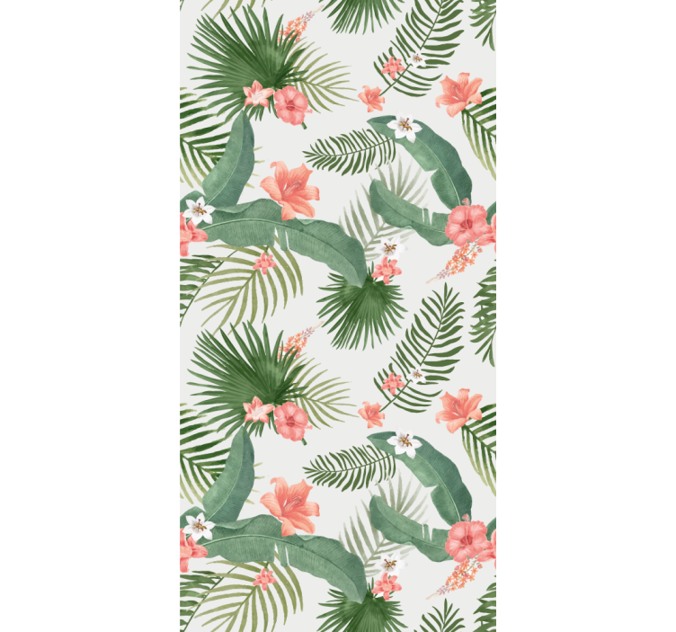 Stores enrouleurs fleurs et plantes design vert tropical - TenStickers