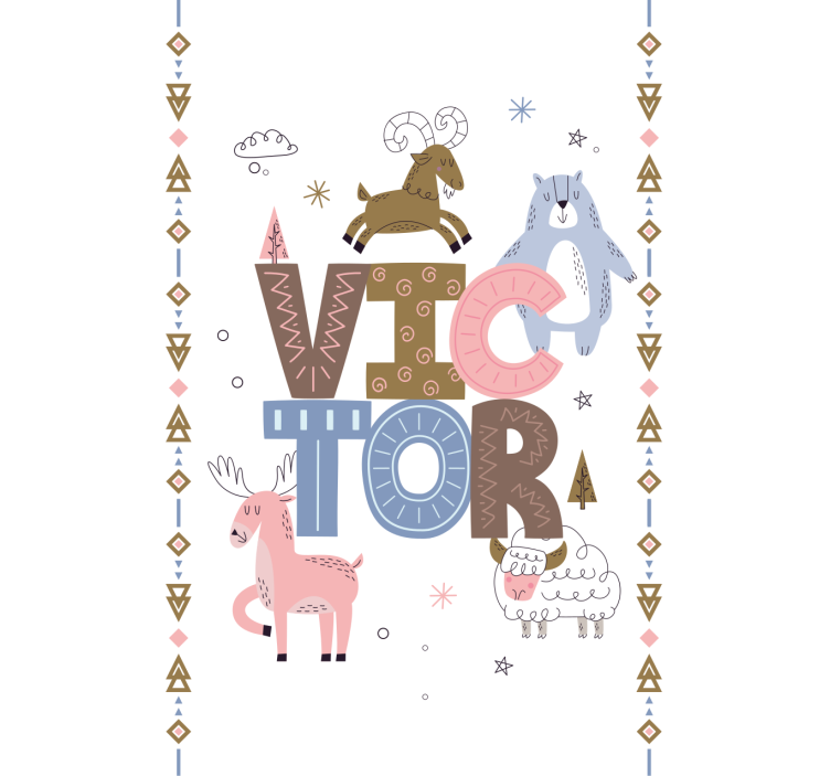 Store enrouleur scandinave design animaux enfants - TenStickers