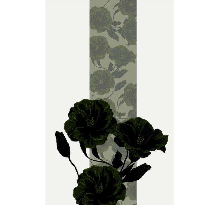 Stores enrouleurs fleurs et plantes arrangement rose vert - TenStickers
