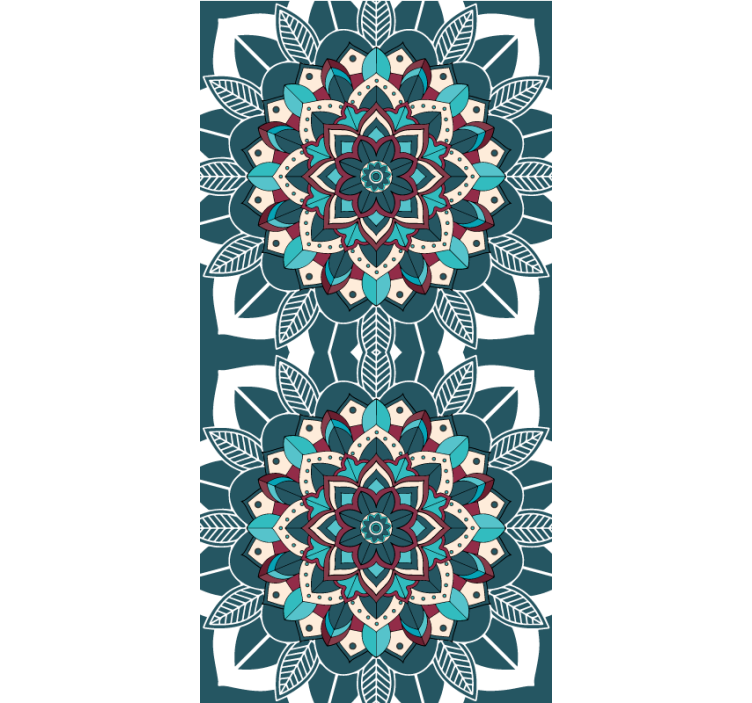 Store enrouleur textures et motifs élégants carreaux bleus - TenStickers