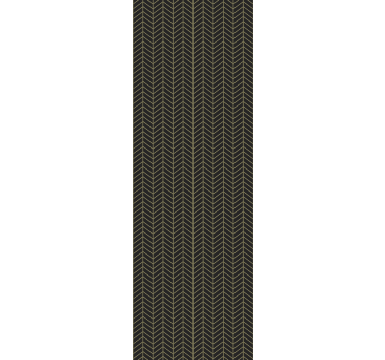 Store enrouleur élégant motif art déco marron foncé doré - TenStickers