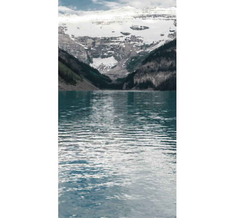 Store enrouleur original reflets du lac de montagne - TenStickers