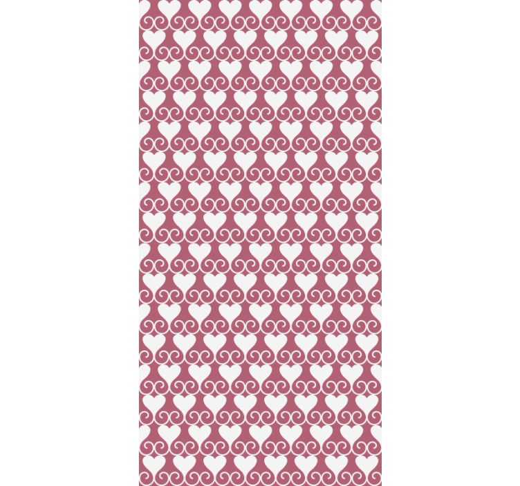 Store enrouleur romantique coeurs et tourbillons - TenStickers