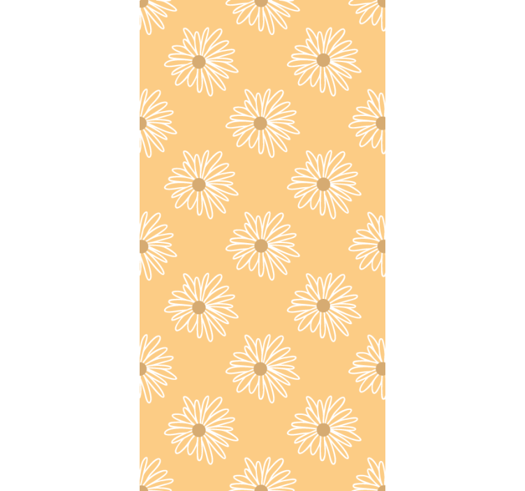 Store enrouleur motif fleur conception de marguerite jaune - TenStickers